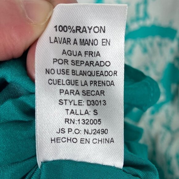 Entro Tiered Maxi Dress Tie Back Aqua Blue Bohemian Summer Beach Long Festival S - Picture 7 of 12